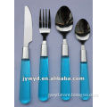 Stainless Steel plastic handle cutlery set